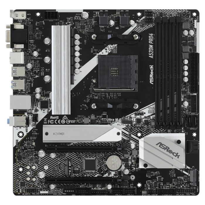 Материнская плата ASRock A520M PRO4 изображение 2