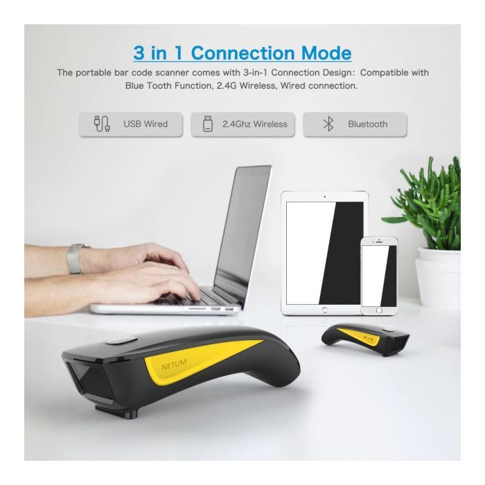Сканер штрих-коду Netum C750 2D, bluetooth (С750-NT0051) зображення 4