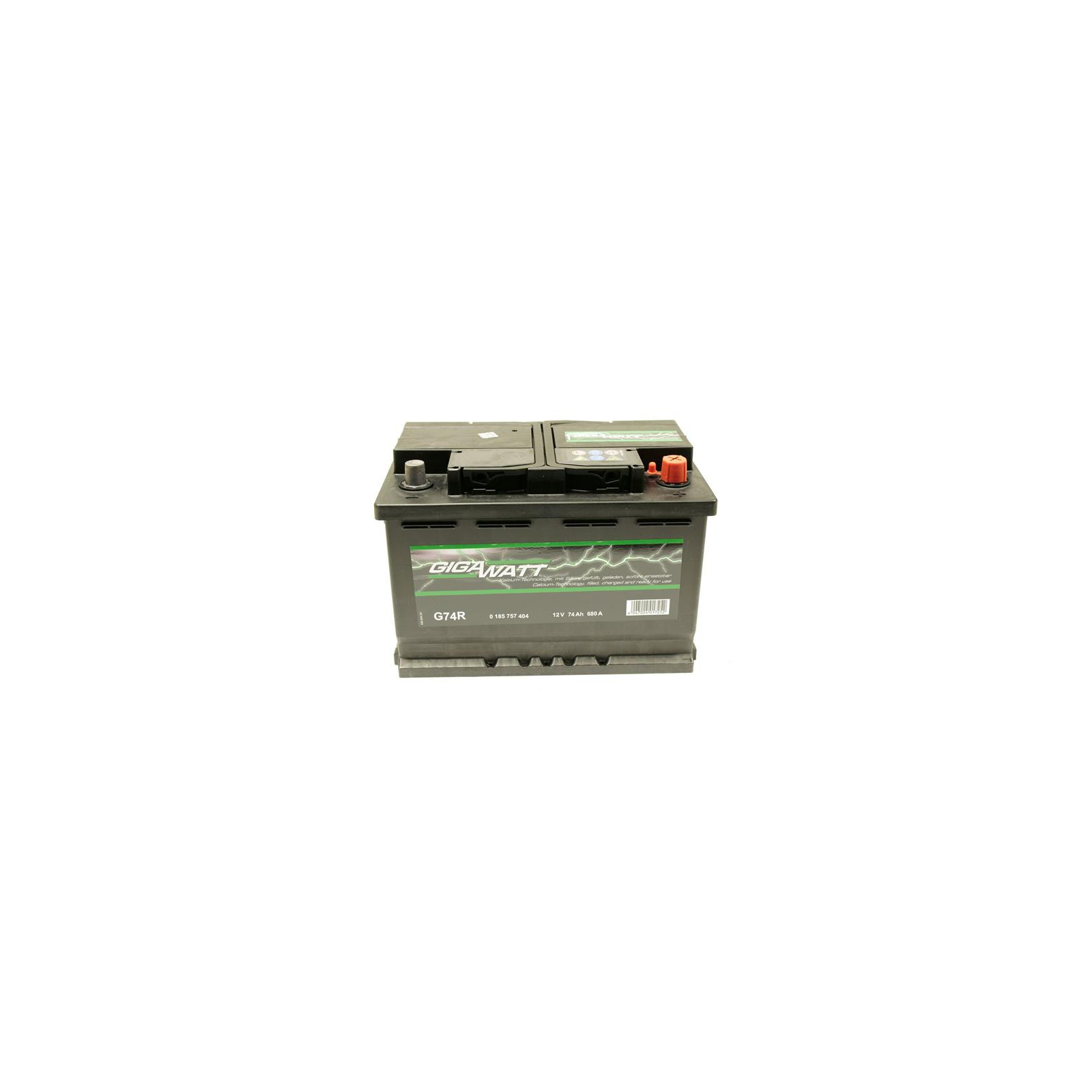 Аккумулятор автомобильный GigaWatt 74А (0185757404)