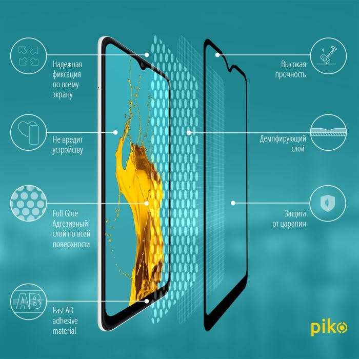 Скло захисне Piko Full Glue Samsung A02 (1283126509452) зображення 3