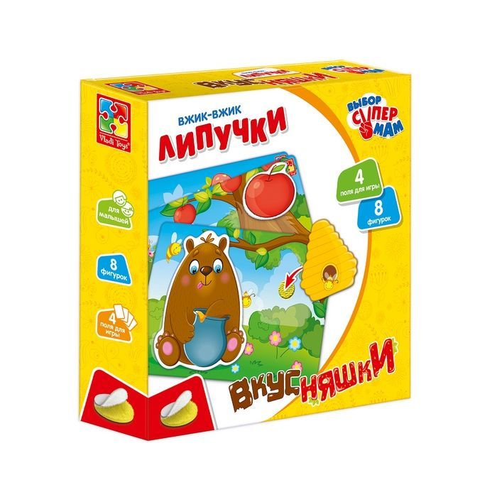 Развивающая игрушка Vladi Toys Вжик-вжик Липучки Вкусняшки рус (VT1302-22)