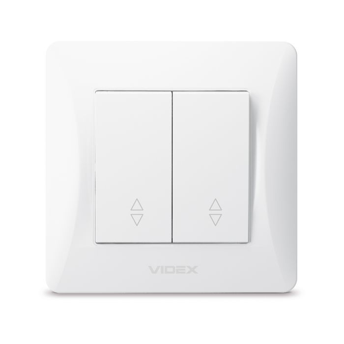 Переключатель Videx BINERA 2кл проходной белый (VF-BNSW2P-W) изображение 2
