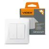 Переключатель Videx BINERA 2кл проходной белый (VF-BNSW2P-W) изображение 4