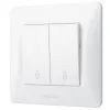 Перемикач Videx BINERA 2кл прохідний білий (VF-BNSW2P-W)