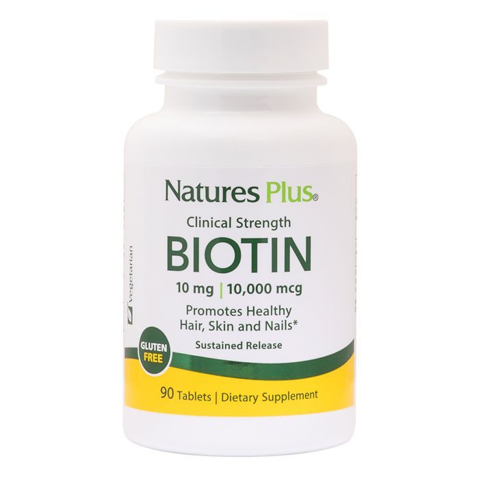 Витамин Natures Plus Биотин (В7) Медленного Высвобождения, Nature's Plus, 10 мг, (NAP-01793)