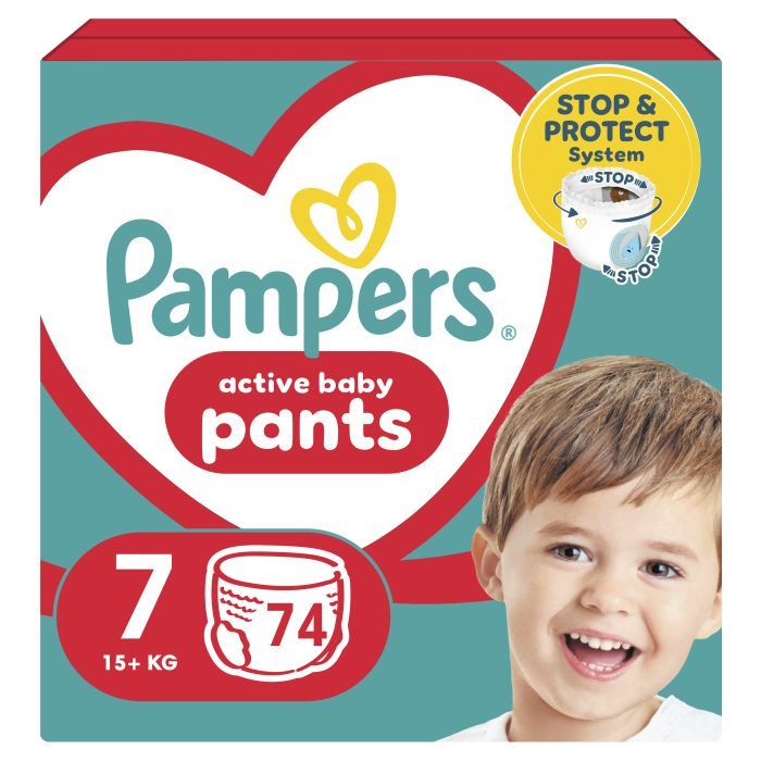Подгузники Pampers трусики Pants Giant Размер 7 (17+ кг) 74 шт. (8006540069622)