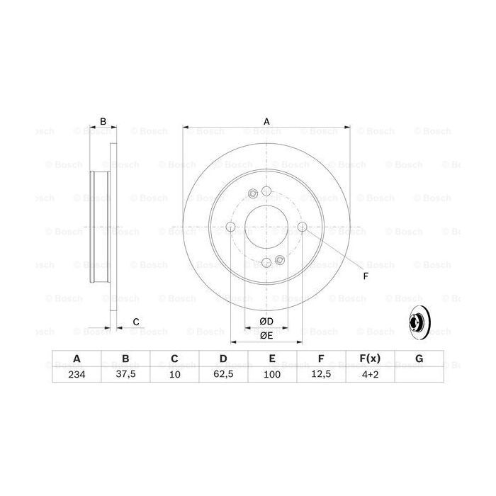 Тормозной диск Bosch 0 986 479 256 изображение 5