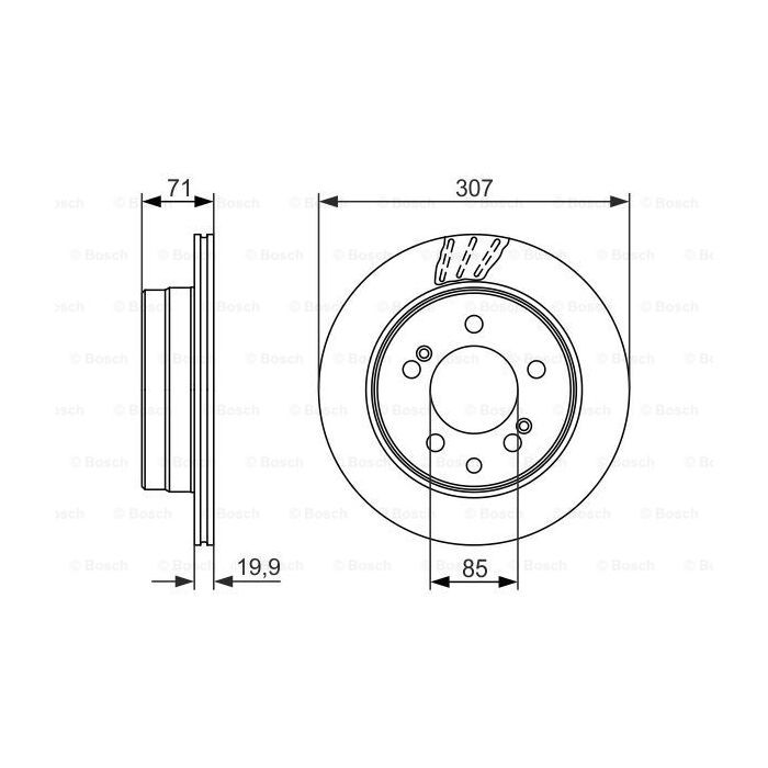 Гальмівний диск Bosch 0 986 479 665 зображення 5