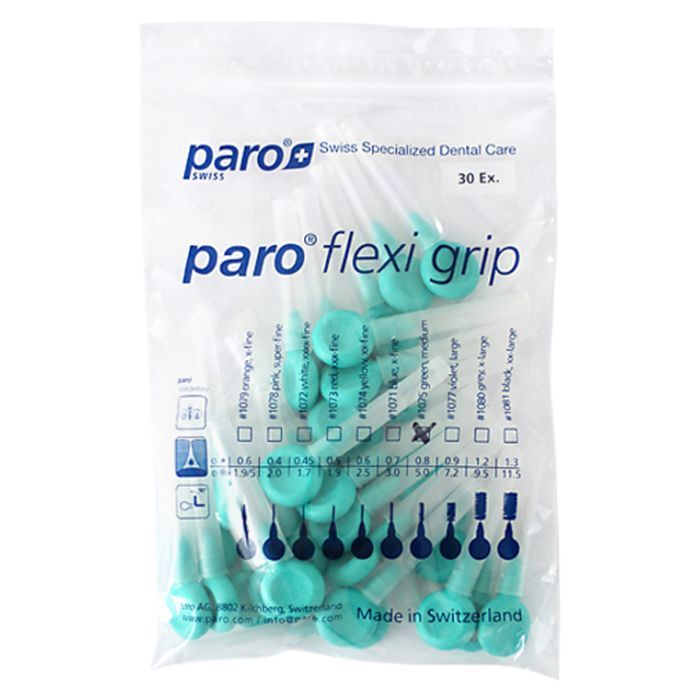 Щетки для межзубных промежутков Paro Swiss Flexi Grip средние Ø 5.0 мм 4 шт. (7610458010754) изображение 2