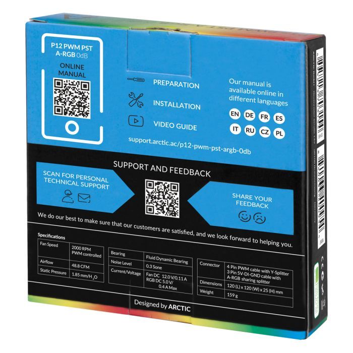 Кулер до корпусу Arctic P12 PWM PST A-RGB (ACFAN00231A) зображення 5