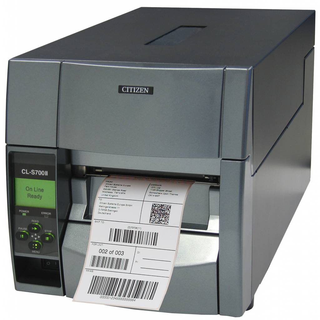 Принтер етикеток Citizen CL-S700 USB, RS232, LPT (CLS700IINEXXX) зображення 2