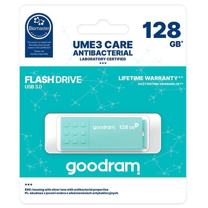 USB флеш накопитель Goodram 32GB UME3 Care Green USB 3.2 (UME3-0320CRR11) изображение 3