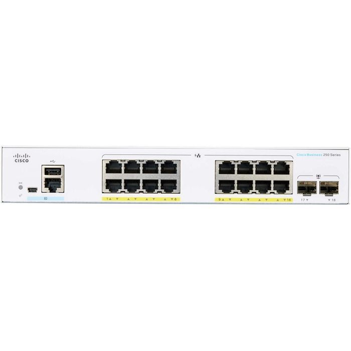 Комутатор мережевий Cisco CBS250-16P-2G-EU зображення 2