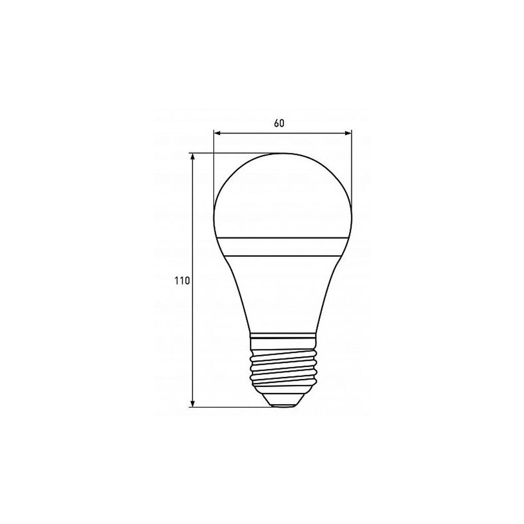 Лампочка EUROELECTRIC LED А60 7W E27 4000K 220V (LED-A60-07274(EE)) изображение 3