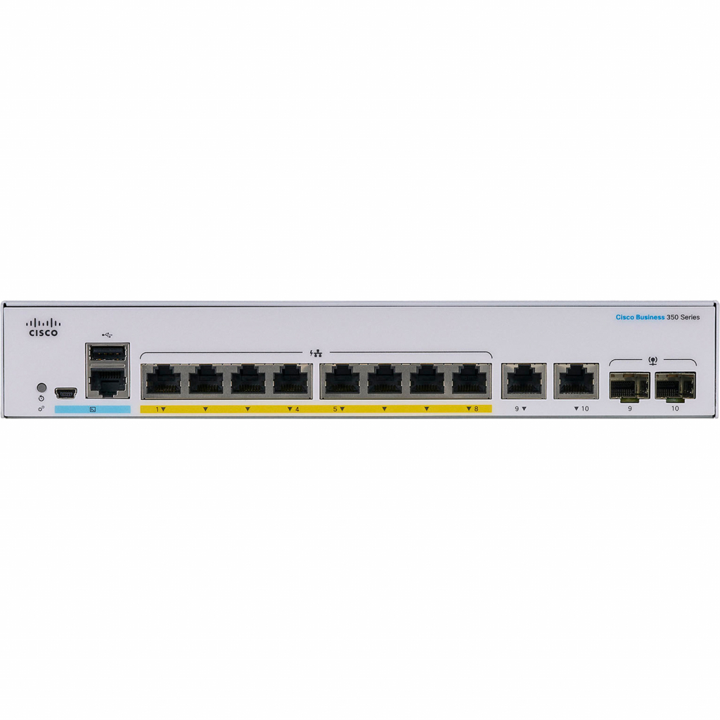 Коммутатор сетевой Cisco CBS350-8P-E-2G-EU изображение 2