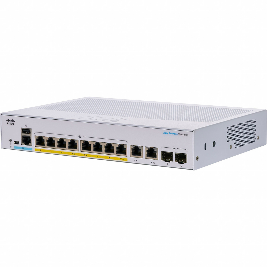 Комутатор мережевий Cisco CBS350-8P-E-2G-EU зображення 3