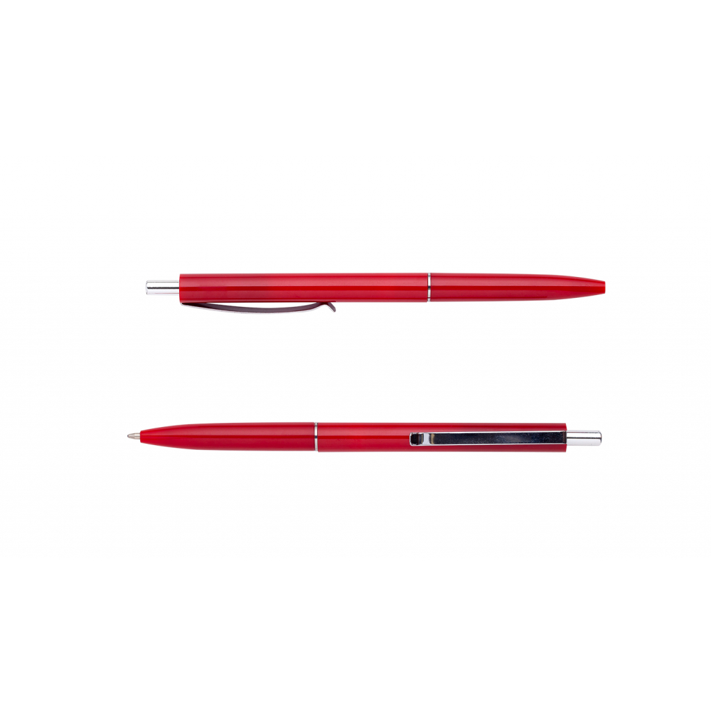 Ручка шариковая Buromax автоматическая COLOR, L2U, 1 мм, красный корпус,синие чернил (BM.8239-05)