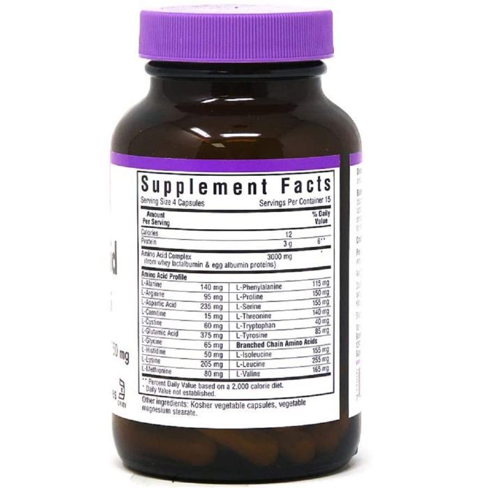 Аминокислота Bluebonnet Nutrition Комплекс Аминокислот 750 мг, Amino Acid, 60 вегетарианских (BLB0010) изображение 2