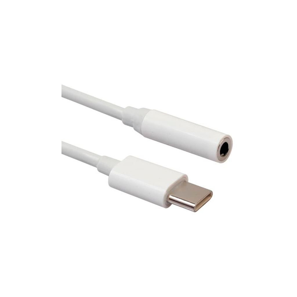 Перехідник Lapara USB Type-C Male - Audio AUX mini jack 3,5 mm Female (LA-Type-C-Audio-3.5mm white) зображення 2