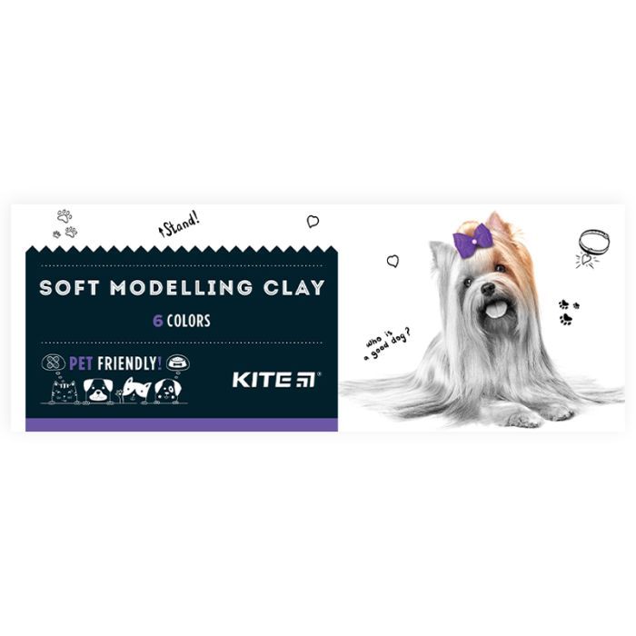 Пластилин Kite Dogs восковой 6 цветов, 120 г (K22-081)