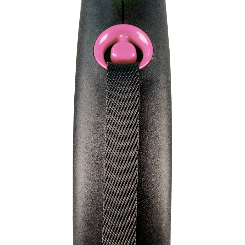 Поводок для собак Flexi Black Design L лента 5 м (розовый) (4000498034118) изображение 2