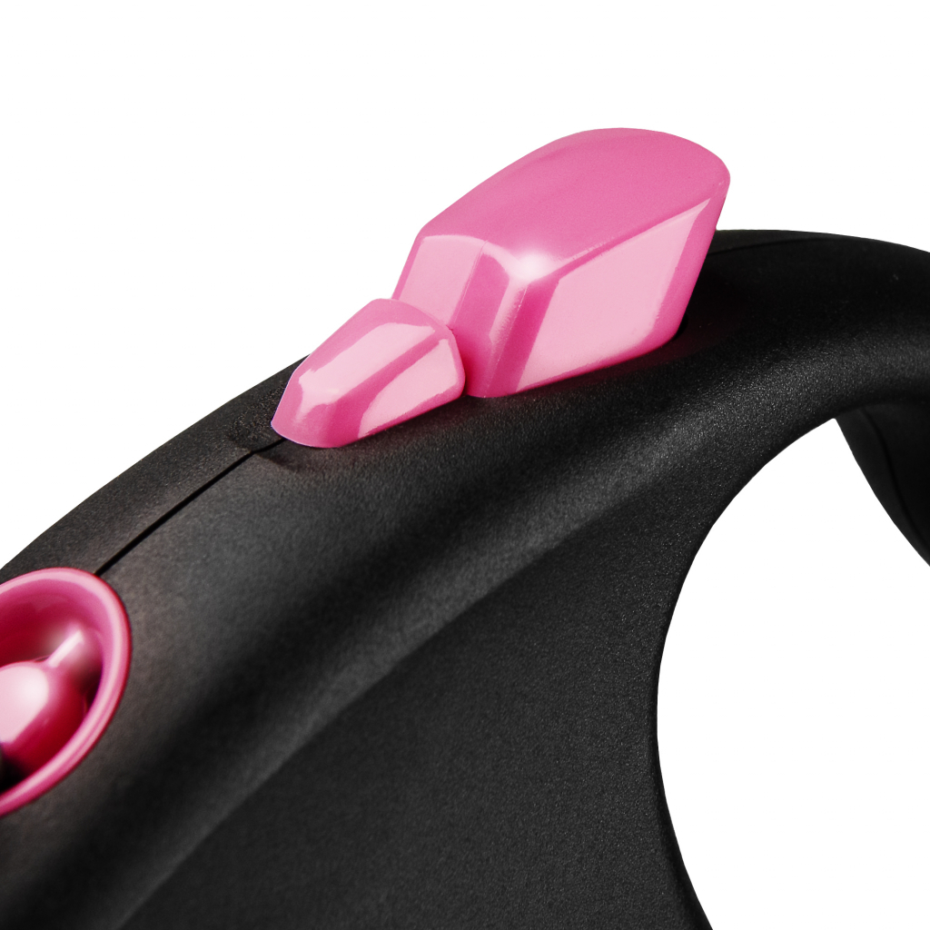 Поводок для собак Flexi Black Design L лента 5 м (розовый) (4000498034118) изображение 3