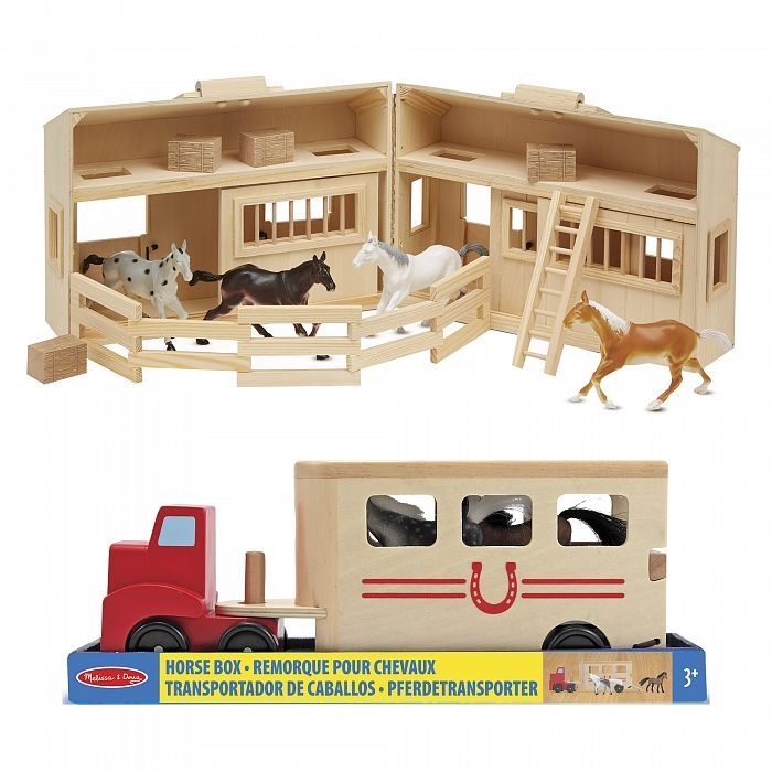 Игровой набор Melissa&Doug Деревянная конюшня с лошадками (MD3704) изображение 5