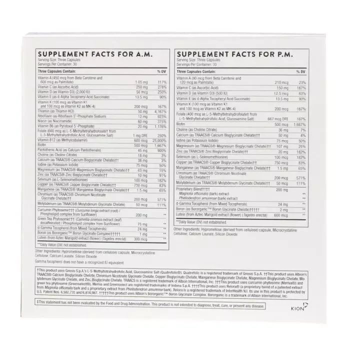 Мультивитамин Thorne Research Мультивитамины Элит, Multi-Vitamin Elite A.M. & P.M., 2 бан (THR-00653) изображение 2