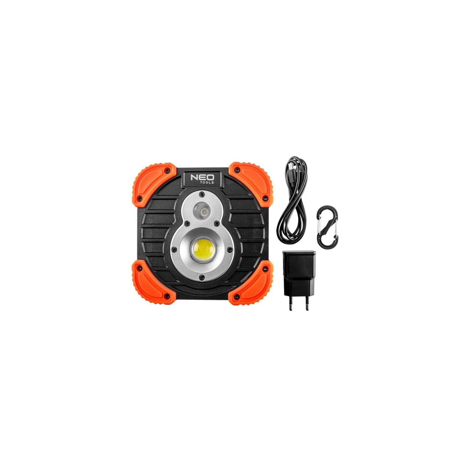 Прожектор Neo Tools аккумулятор, 2600мАч, 3.7 Li-ion, 10 Вт + 3 Вт, 750+ 250 люм (99-040) изображение 2
