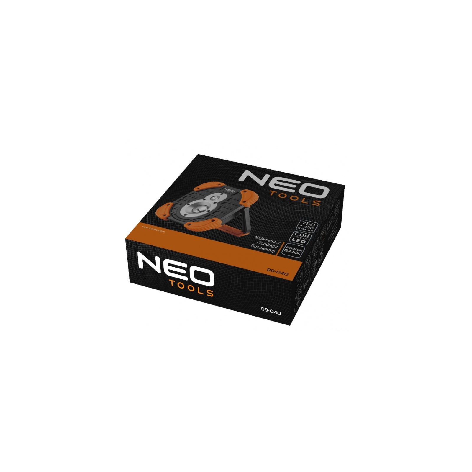 Прожектор Neo Tools акумулятор, 2600мАг, 3.7 Li-ion, 10 Вт + 3 Вт, 750+ 250 люме (99-040) зображення 4