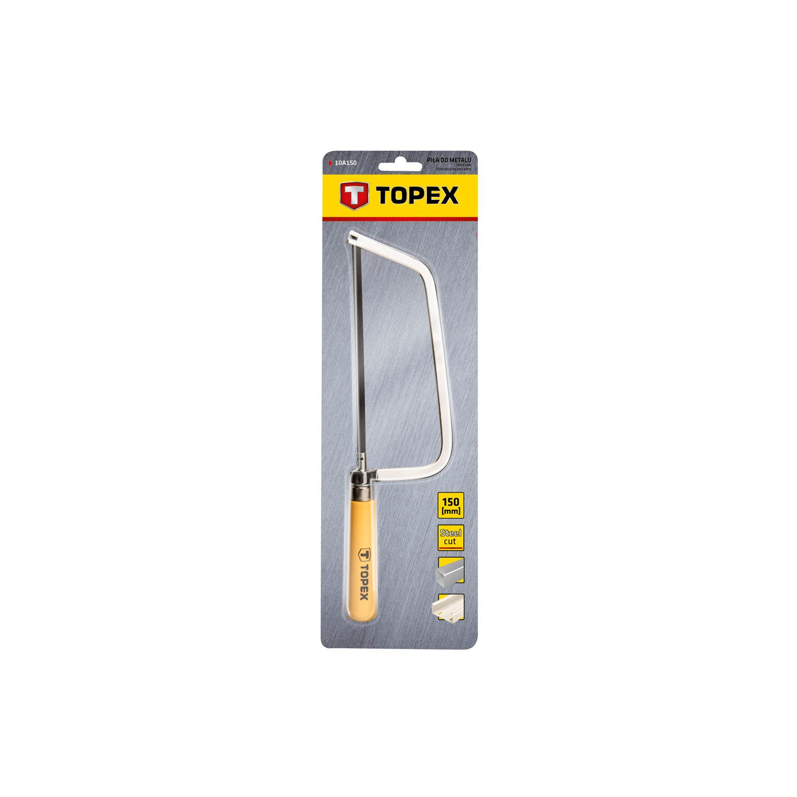 Ножовка Topex по металлу, деревянная ручка, 150 мм (10A150) изображение 2