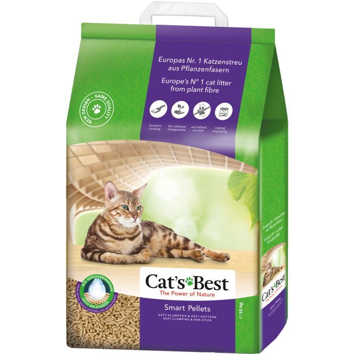 Наполнитель для туалета Cats Best Smart Pellets Древесный комковочный 10 кг (20 л) (4002973217429)