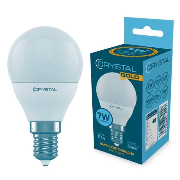 Лампочка CRYSTAL G45 7W PA Е14 4000K (G45-023)