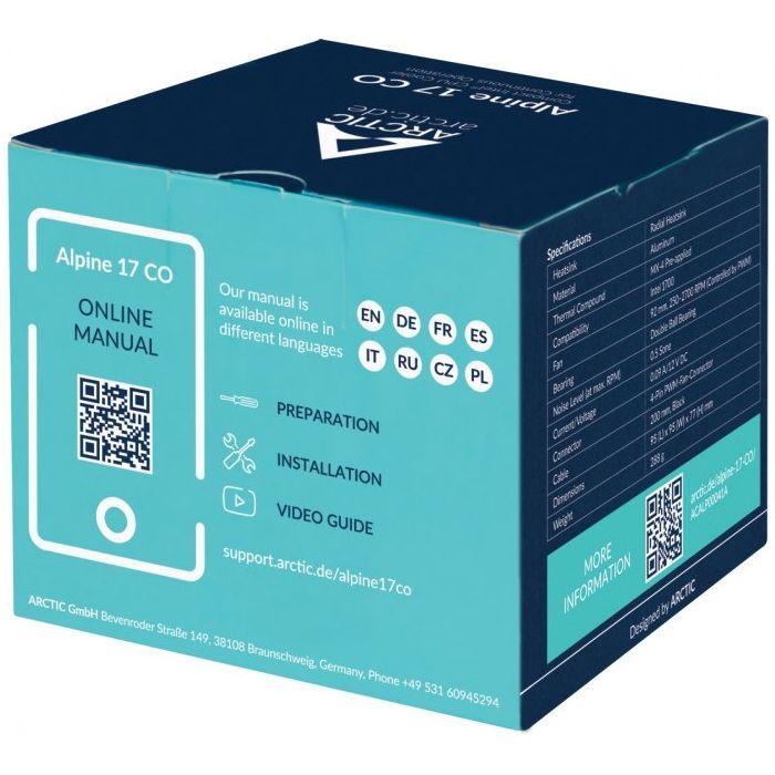 Кулер для процессора Arctic Alpine 17 CO (ACALP00041A) изображение 8
