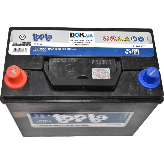 Акумулятор автомобільний Topla 55 Ah/12V Top/Energy Japan (118 355) зображення 2