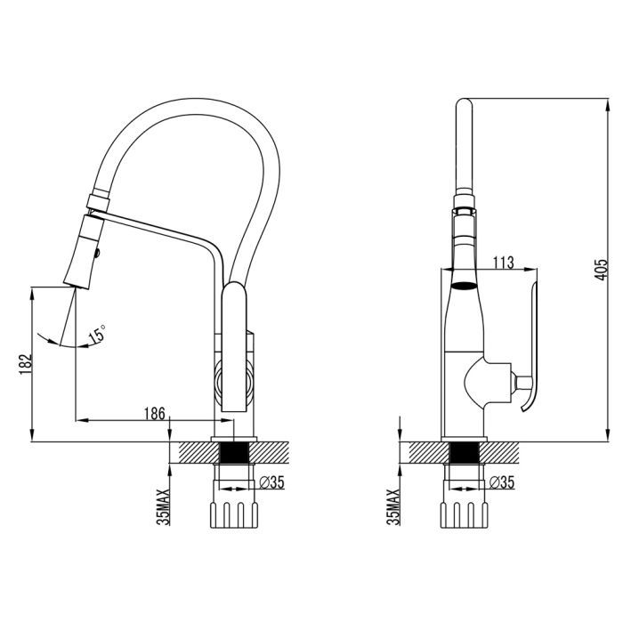 Смеситель Corso ADDA EB-4B519C (9635100) изображение 4