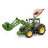 Спецтехника Bruder трактор John Deere 7R 350 с погрузчиком (03151) изображение 2