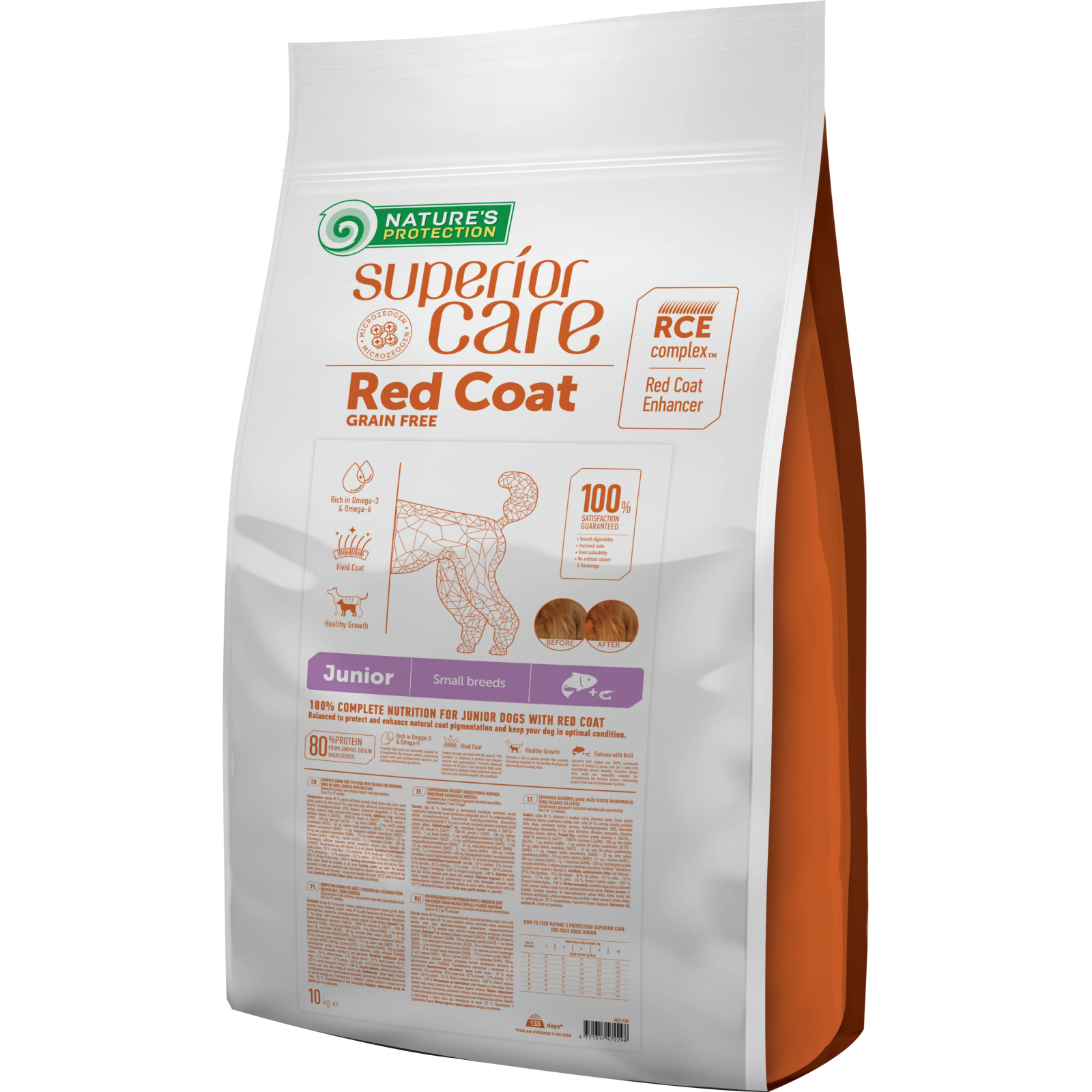 Сухой корм для собак Nature's Protection Superior Care Red Coat Grain Free Junior Mini Breeds 10 кг (NPSC47229)