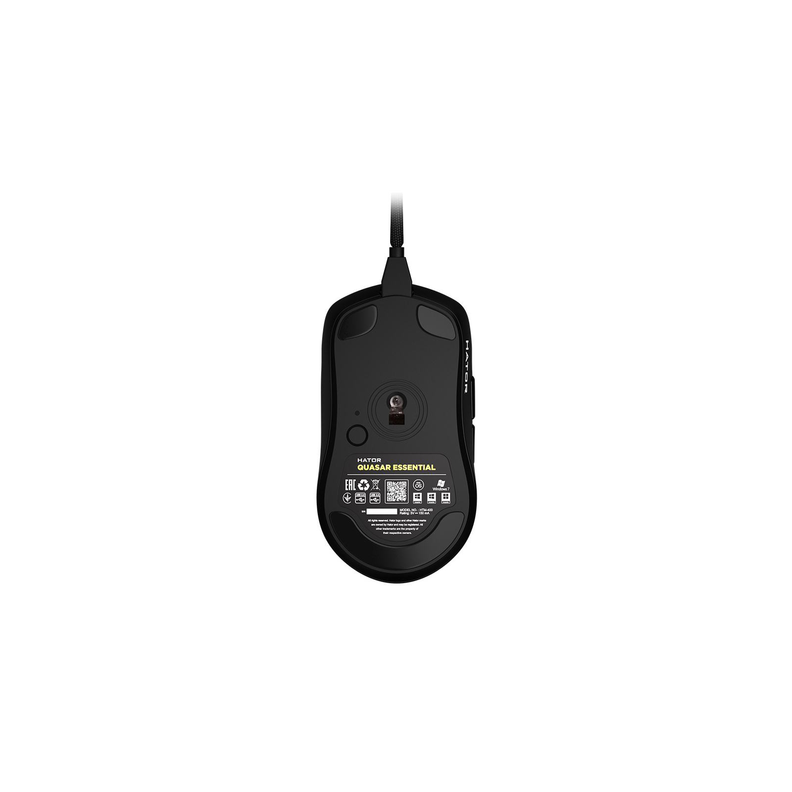 Мышка Hator Quasar Essential USB Black (HTM-400) изображение 6