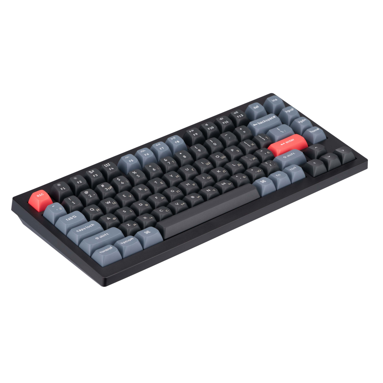 Клавіатура Keychron V1 84 Key QMK Gateron G PRO Blue Hot-Swap RGB Carbon Black (V1B2_KEYCHRON) зображення 3