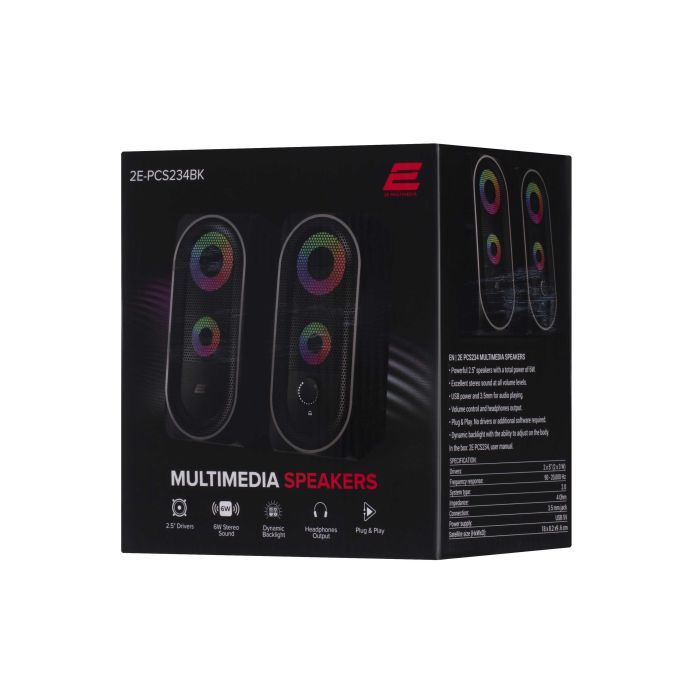 Акустическая система 2E PCS234 RGB USB Black (2E-PCS234BK) изображение 5