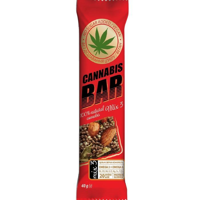 Батончик Вітапак Cannabis Bar с ореховым миксом + семена канна (4820113926204)