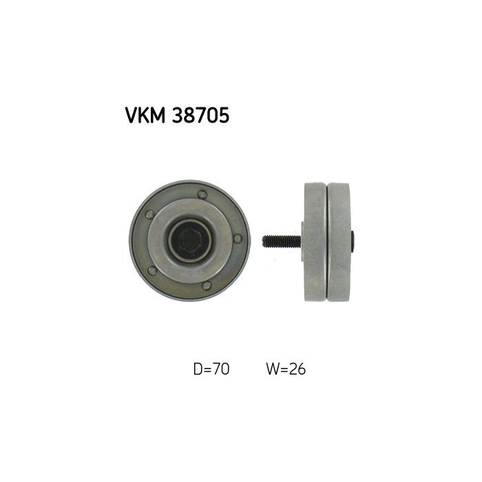 Ролик натягувача ременя SKF VKM 38705