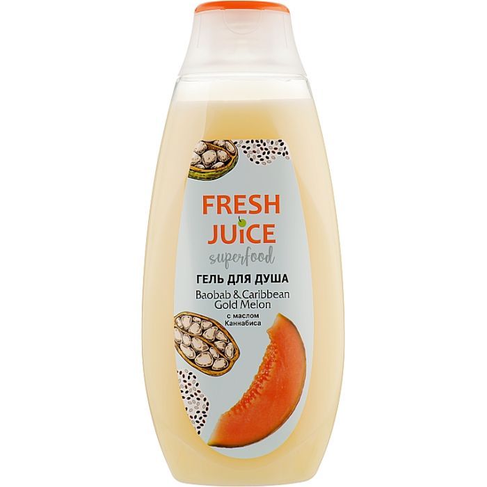 Гель для душа Fresh Juice Superfood Baobab & Caribbean Gold Melon 400 мл (4823015942266)
