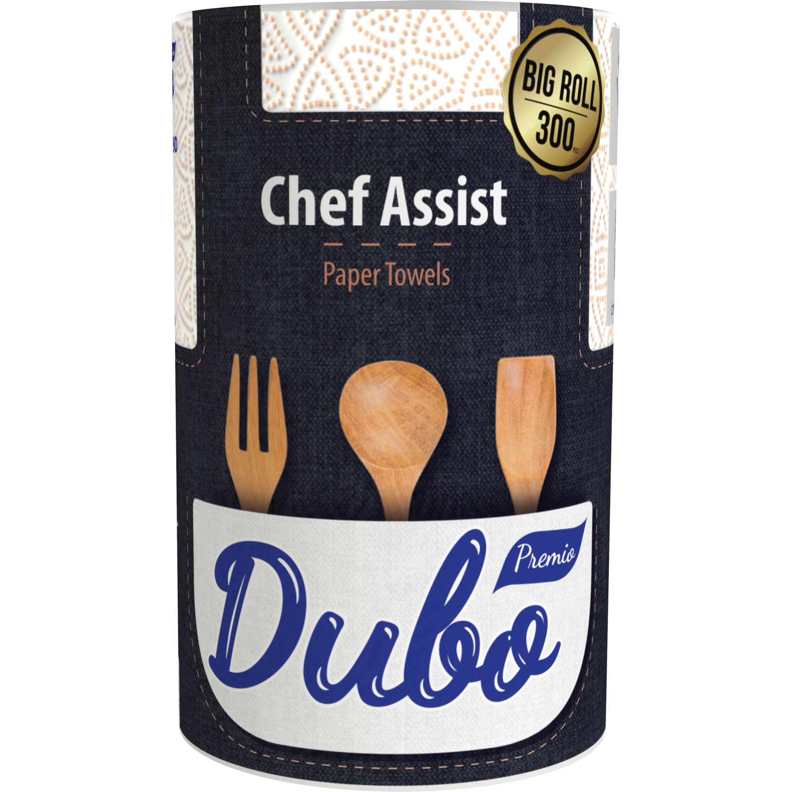 Бумажные полотенца Диво Premio Chef Assist 3 слоя 300 отрывов 1 рулон (4820003837566)