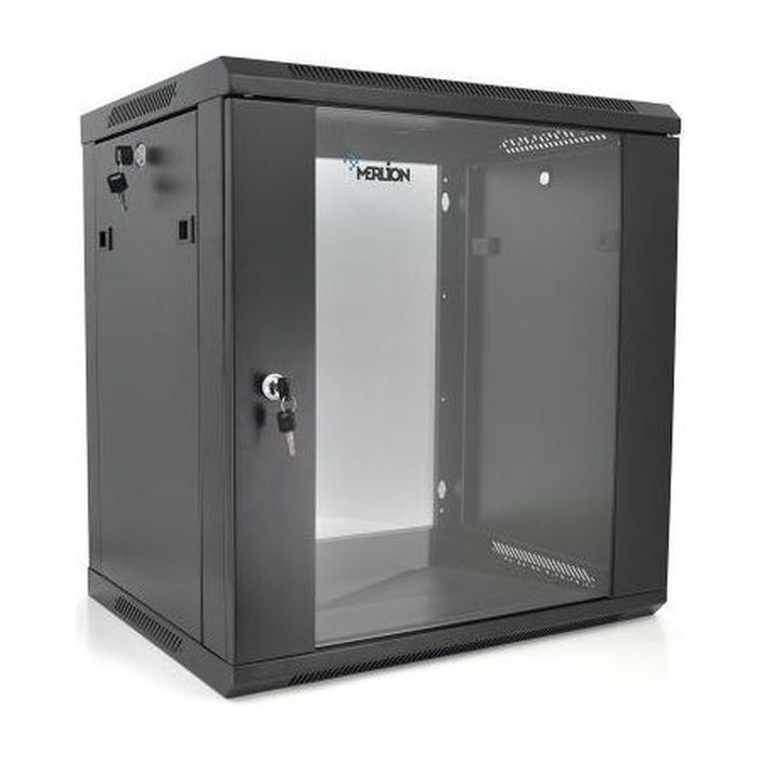 Шкаф настенный Merlion 12U 19" 600*450*634 (Ш*Г*В)мм, black (Ml3-6412)