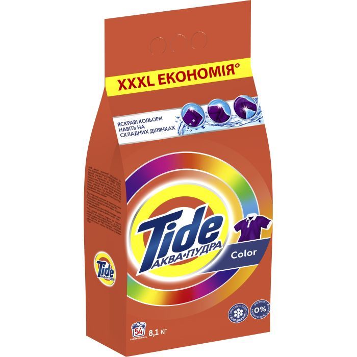 Стиральный порошок Tide Аква-Пудра Color 8.1 кг (8006540535219) изображение 2