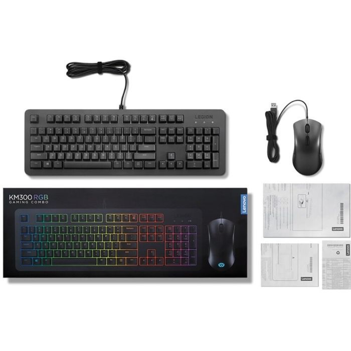 Комплект Lenovo Legion KM300 RGB UA USB Black (GX31L16652) изображение 4