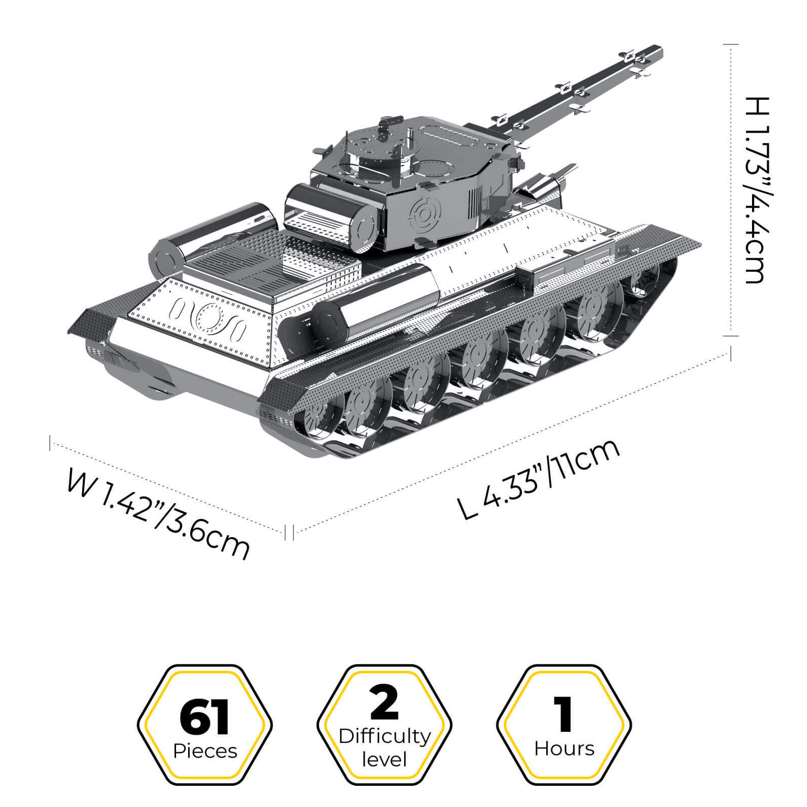 Конструктор Metal Time коллекционная модель T-34/85 (MT071) изображение 2