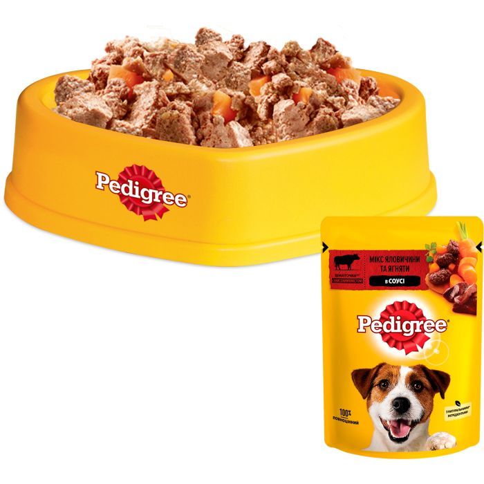 Влажный корм для собак Pedigree Говядина, ягненок в соусе 100 г (5900951262531) изображение 8